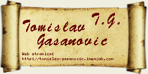 Tomislav Gašanović vizit kartica